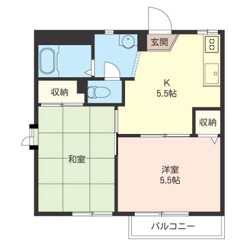 コーポサフランの間取り|和室は洋室化しました♪