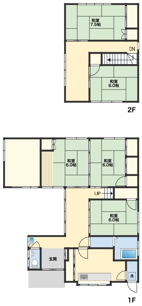 黒部市飯沢貸家の間取り