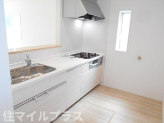 【キッチン】 | 西郷村羽太新築一戸建て2棟 | コンパクトなキッチンで掃除もラクラク