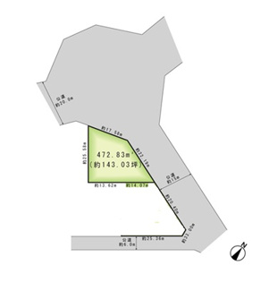 【土地図】 | JR藤代駅徒歩3分　区画整理地内交差点内！！近隣商業