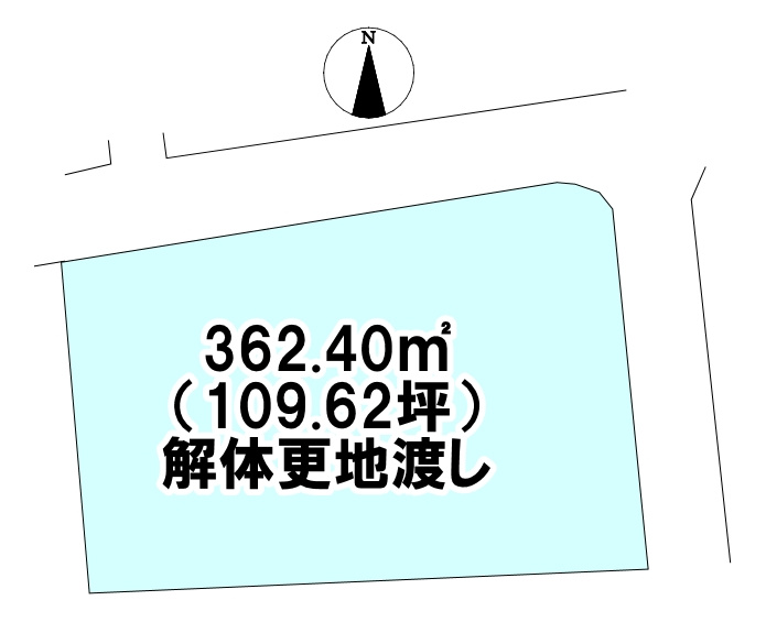 上原3丁目　売土地の土地図