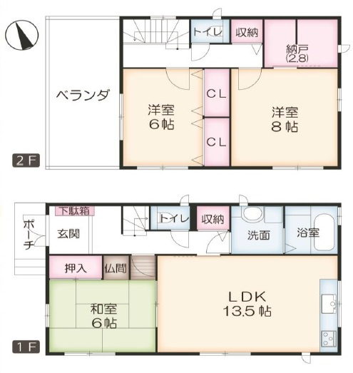 【間取り】 | 舞子坂４丁目　中古戸建