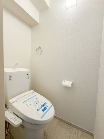 新築戸建・新築建売　福島市宮代3期　QUADRIFOGLIO　全6棟のトイレ|清潔感のあるホワイトで統一されているトイレ♪