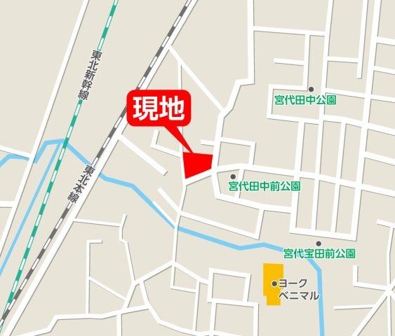新築戸建・新築建売　福島市宮代3期　QUADRIFOGLIO　全6棟の地図