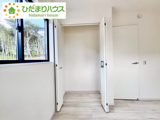 流山市北3期　新築戸建　1号棟の収納|全室にクローゼットが付いていて、お部屋の住空間もスッキリ広々つかえそうです(^^)/							
