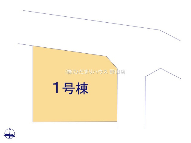 流山市北3期　新築戸建　1号棟の区画図|北5.99ｍ公道・東5ｍ公道