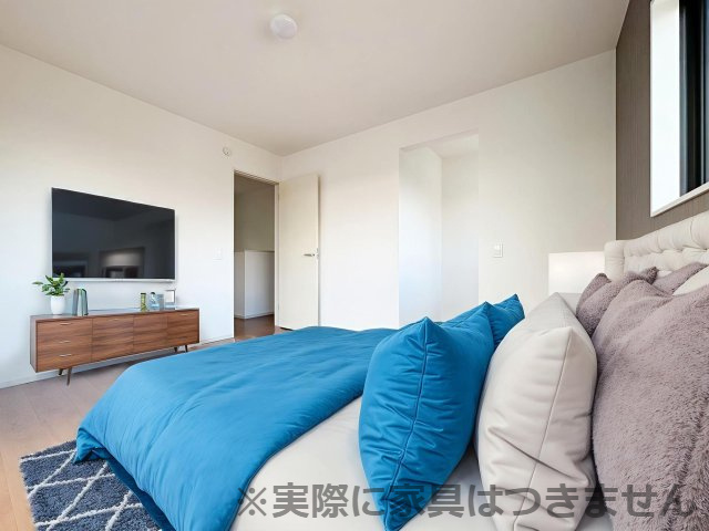 新築戸建・新築建売　福島市宮代3期　QUADRIFOGLIO　全6棟の洋室|※家具を配置した場合のイメージ図になります！実際に家具はつきません。