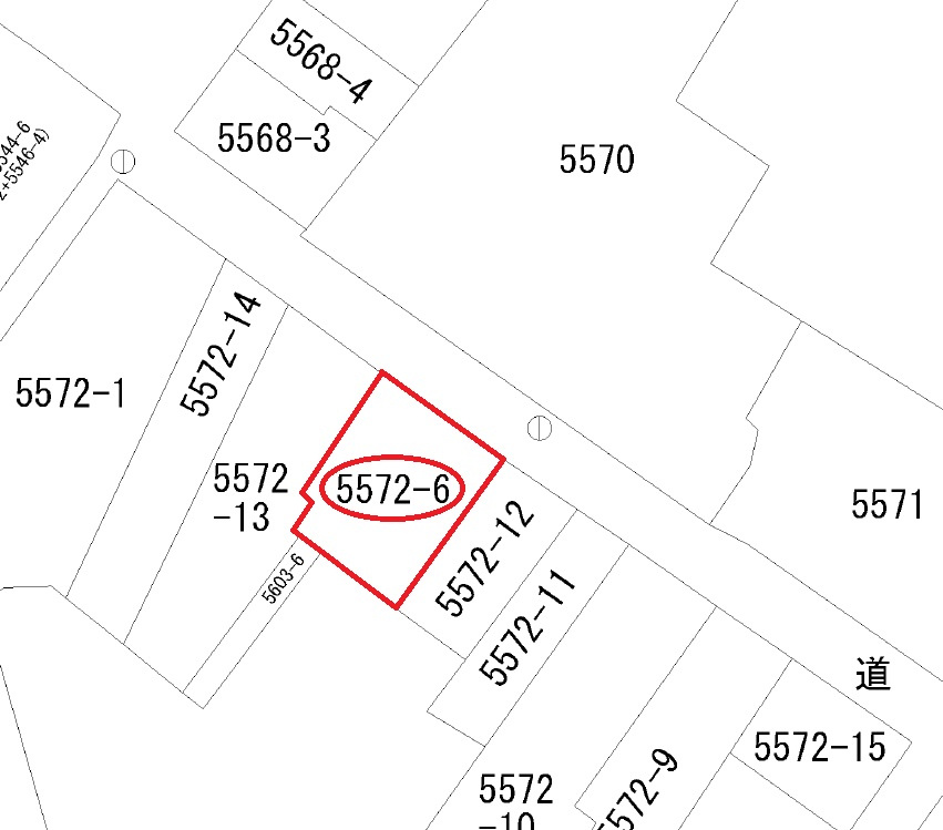 笠岡市笠岡5572売地の土地図