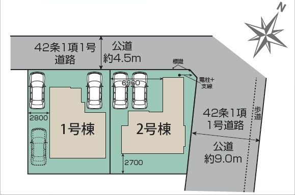 【区画図】 | 狭山市富士見2丁目　全2棟　1号棟 | 1号棟