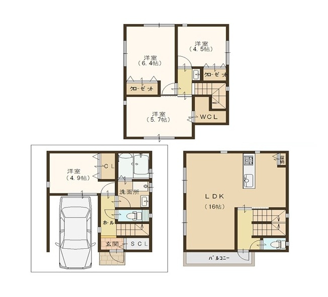 須山町　未入居一戸建ての間取り|間取り図はいかがですか？ご希望を叶える間取りですか？リビングの広さは？水回りの位置は？カウンターキッチン？など色々な情報が集約されています。弊社ではリフォームなどのご相談も承っております。