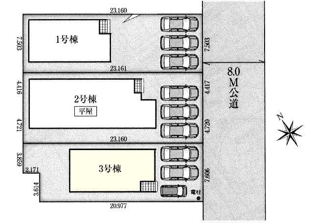 【区画図】 | 羽生市大字中岩瀬　新築戸建　全3棟　3号棟