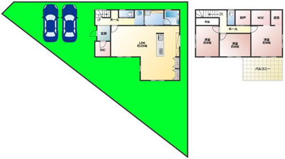 【参考プラン】 | 加古郡播磨町北野添三丁目　建築条件無し土地 | 参考プラン例！ご相談下さい♪