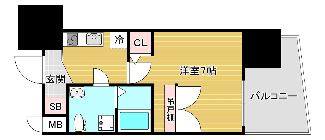 セレニテ阿波座ミラクの間取り