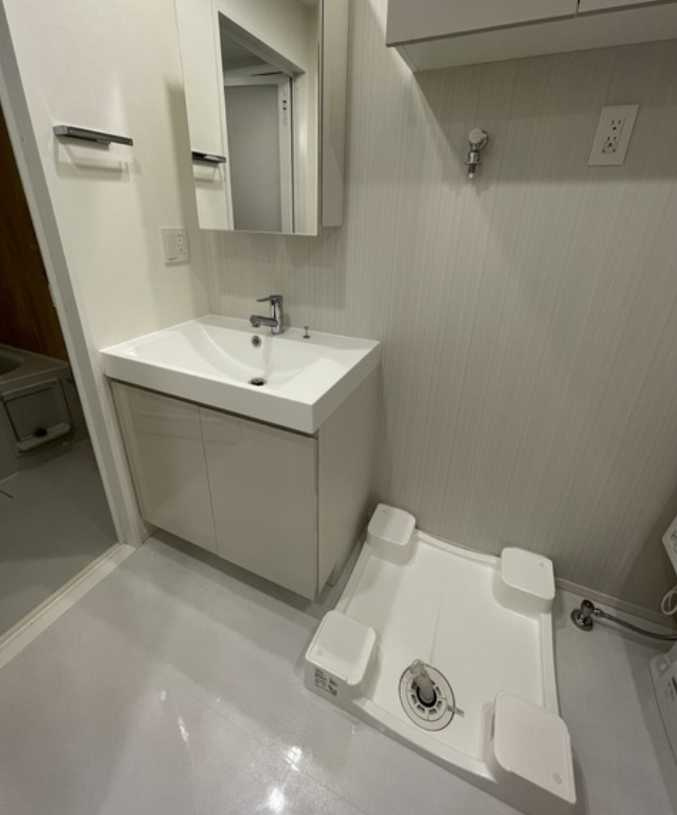 LaSante桜新町　ネット無料　オートロック　浴室乾燥機の洗面所