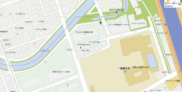 板橋区　アルテシモデュースの地図