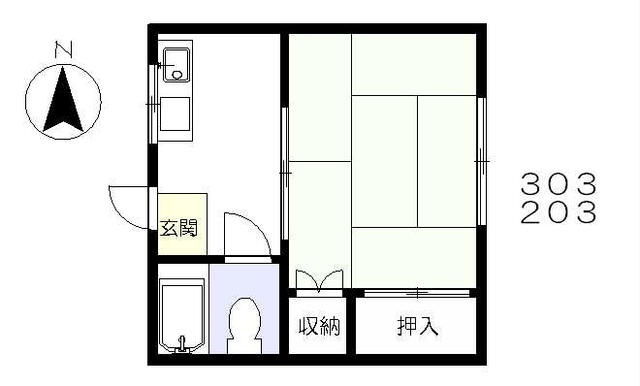 約１８．８７㎡の１Ｋマンション