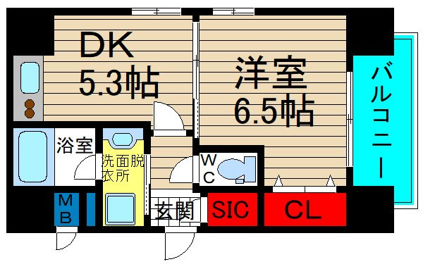 エステムコート大阪新町の間取り