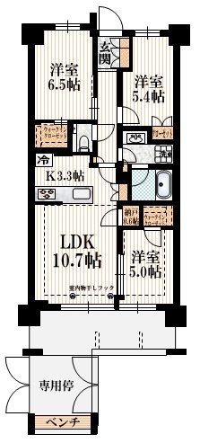 アトラスシティ千歳烏山グランスイート風ノ棟の間取り