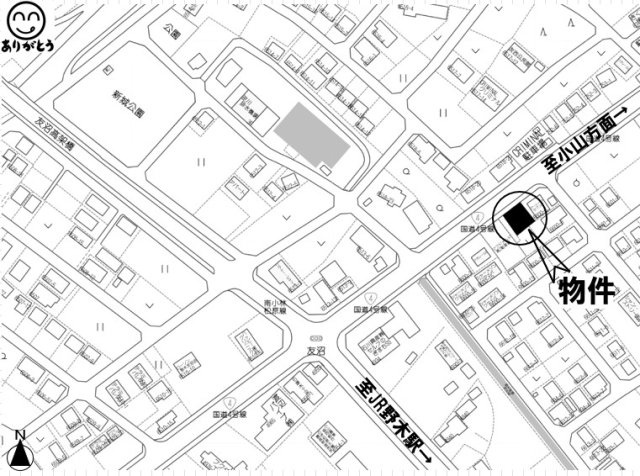 野木町友沼の地図