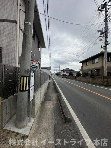 【新築戸建】　いわき市平中平窪2期　全3棟　長期優良住宅　最終1棟！の前面道路含む現地写真|西側接道です