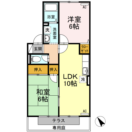 グランドール三柳Ⅱの間取り