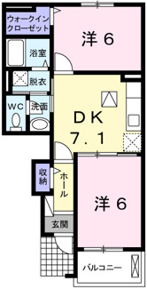 【間取り】 | ノイ・フリーデＢ