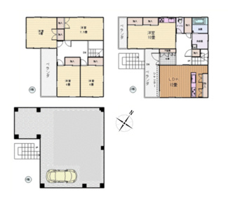 【間取り】 | 甲府市飯田5丁目　平成8年築中古戸建 大変綺麗な内外装 | 125.86ｍ2の大型5LDK