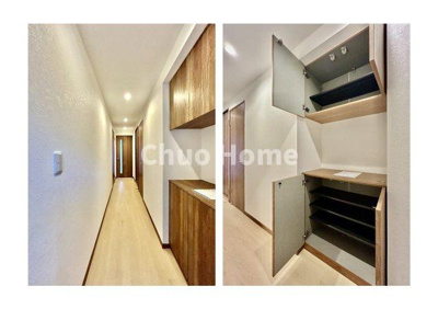 【玄関】 | ダイアパレス町屋 | 【玄関】玄関には大型のシューズクローゼットを設置しておりますのでいつでもスッキリりとした空間を保てます。玄関周りを清潔に使うのはとても大事なことですよね。