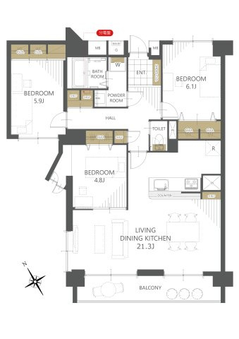 【間取り】天神ロイアルハイツ 