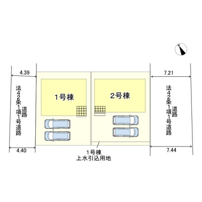 【区画図】 | 姫路市庄田第2/全2棟