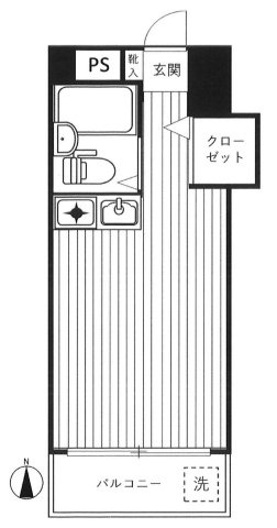ハイマート大樹の間取り|ワンルーム
