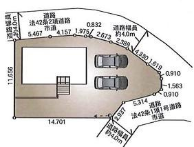 結城市結城　新築戸建44の区画図