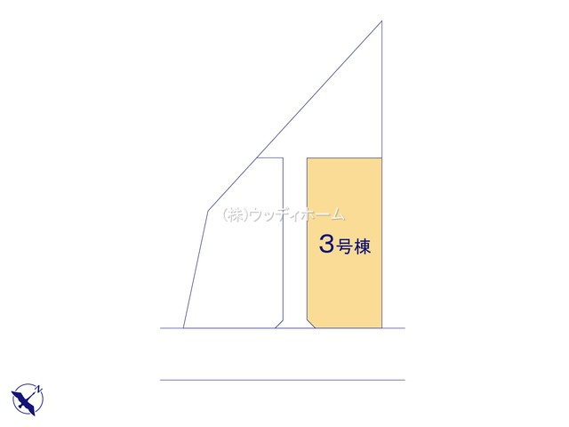 越谷市大竹2期　新築一戸建て　3号棟の区画図