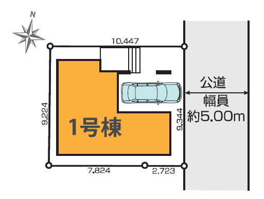 練馬区春日町2丁目　ZEH水準　車庫付ハイグレード住宅の区画図