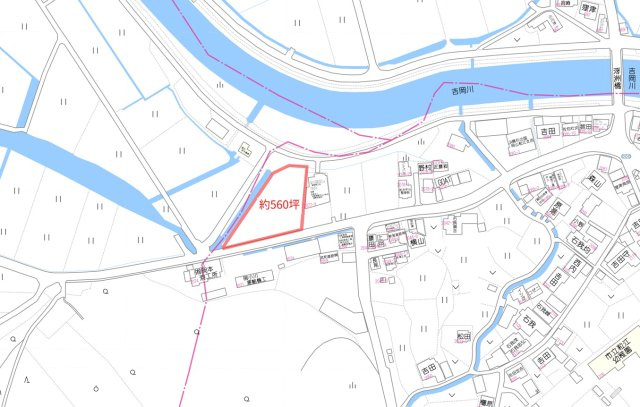粒江借地　560坪の地図