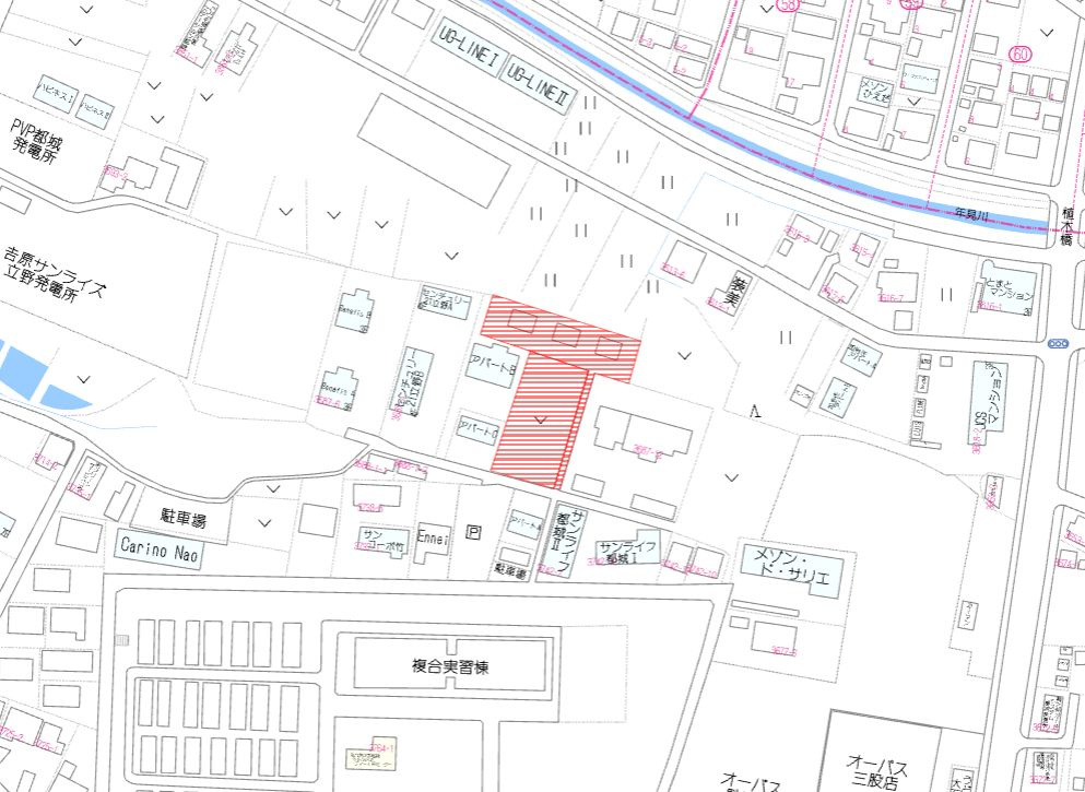 都城市立野町の中古一戸建のその他|土地図