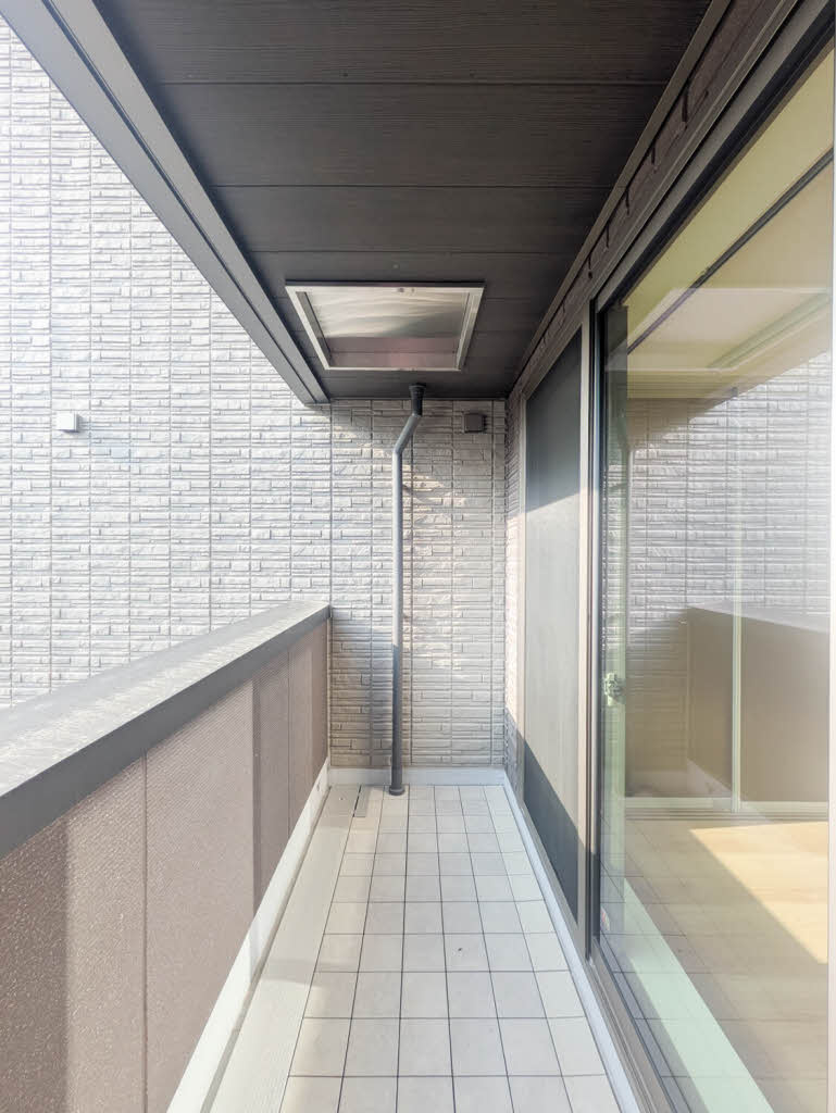 熊本市中央区新屋敷３丁目の賃貸マンションのバルコニー
