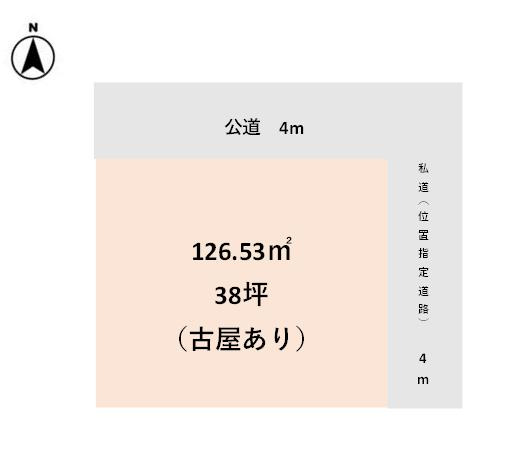 熊谷市押切　売地の区画図