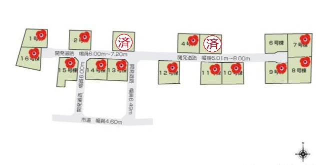 笠間市平町23-P1　6号棟　新築戸建の区画図