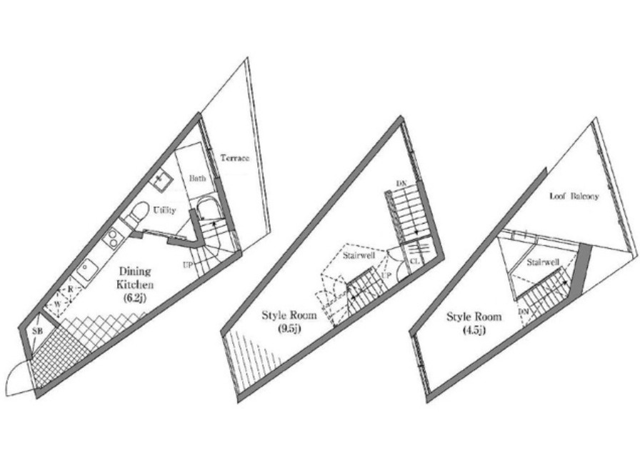 サクラノキテラス中目黒　デザイナーズ　テラスハウス　礼金0　敷金0の間取り