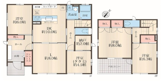 熊谷市新堀　中古住宅　（ミサワホーム施工）の間取り
