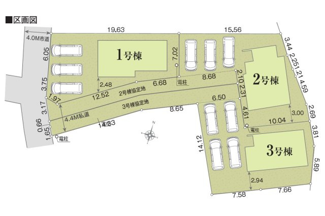 リナージュ／東区秋津1丁目第1期／1号棟の区画図
