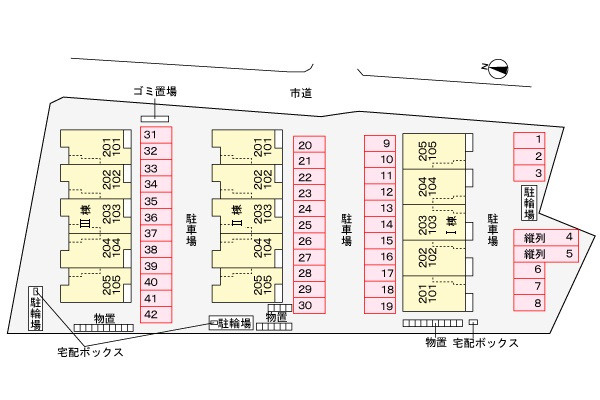 ファミリアメゾン　Ⅰの区画図