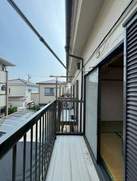 ヌノカワコーポのバルコニー