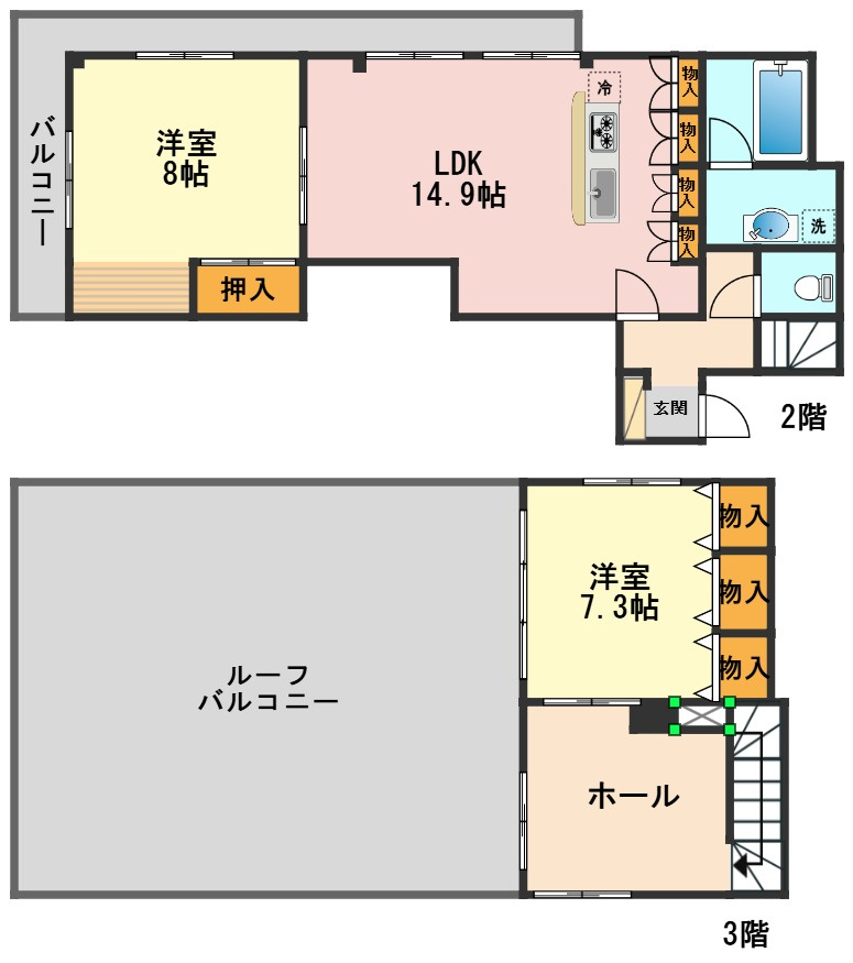 グランドール西篠崎の間取り