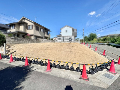 【前面道路含む現地写真】 | 城陽市寺田市ノ久保　注文住宅　条件なし土地