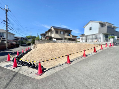 【前面道路含む現地写真】 | 城陽市寺田市ノ久保　注文住宅　条件なし土地