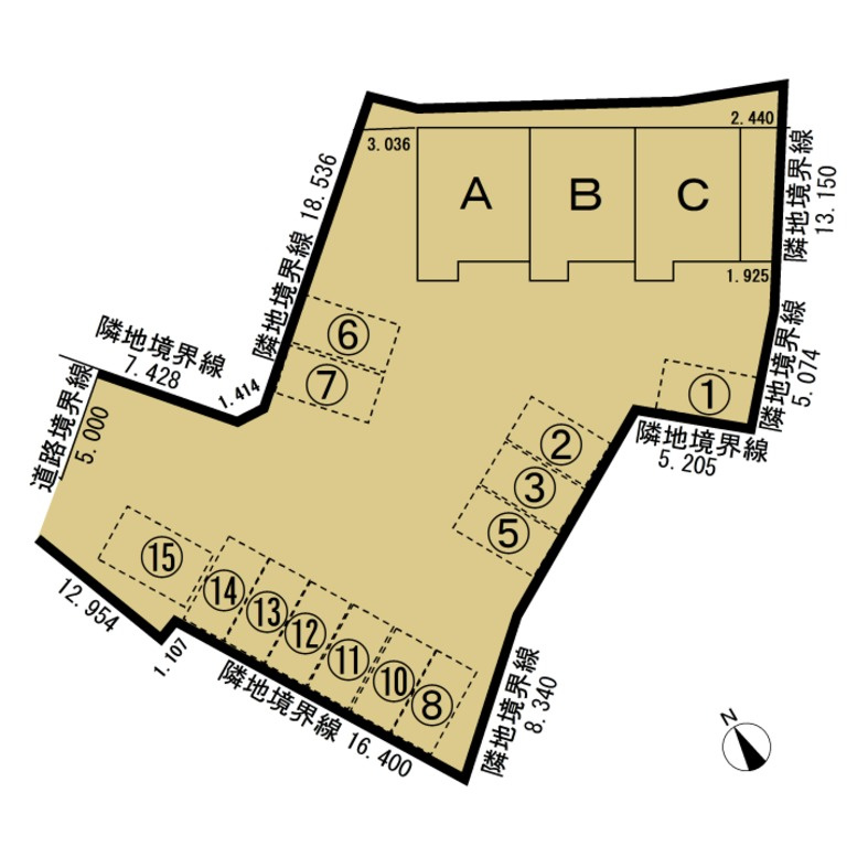花井メゾネット借家の区画図
