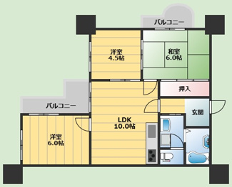 【間取り】 | 南千里ハイツ