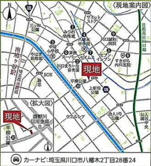 【地図】 | GRAN　FELIDIA川口市八幡木 | 「サミットストア」や「スーパーセエイム」、「ウエルシア（ドラッグストア）」が徒歩圏内。日々の食料品から日用品まで、便利に揃います。